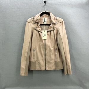 NWT Free People JKT NYC Blush Pink Leather Moto Jacket Size M